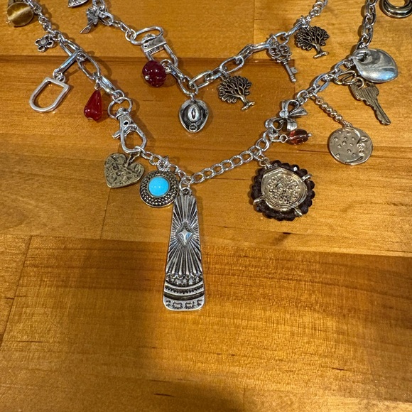 NWOTFree People Maxamillion Silver Charm Necklace - Picture 6 of 6